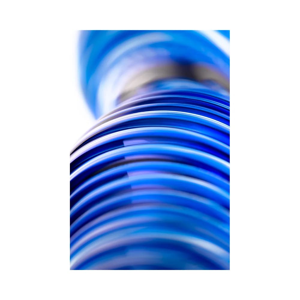 Sexus Glass Çift Taraflı Cam Dildo, Mavi, 17 cm thumbnail 5
