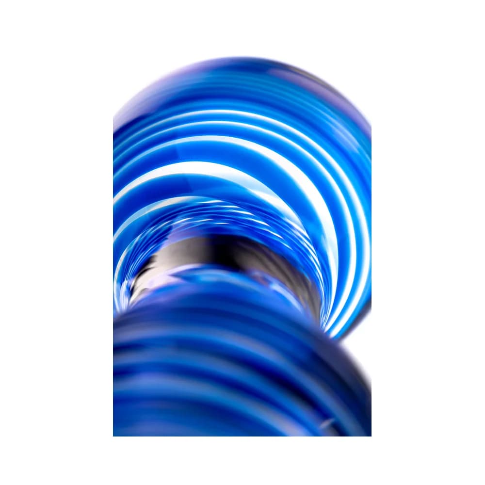 Sexus Glass Çift Taraflı Cam Dildo, Mavi, 17 cm thumbnail 6