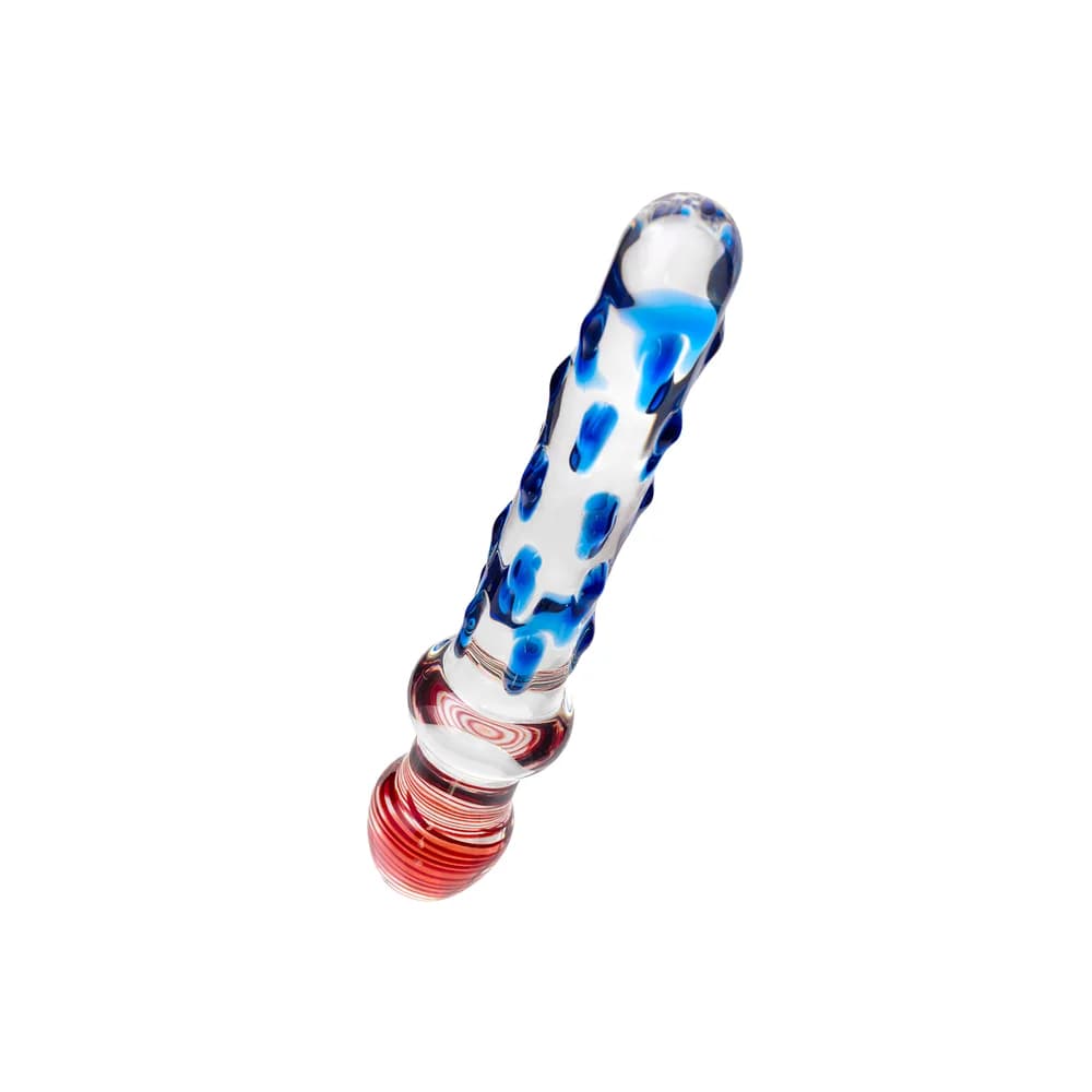 Sexus Glass Çift Taraflı Cam Dildo Şeffaf 20 cm thumbnail 3