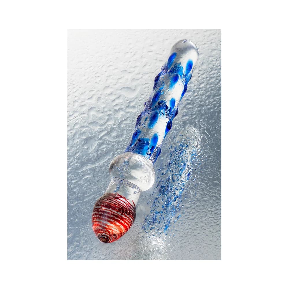 Sexus Glass Çift Taraflı Cam Dildo Şeffaf 20 cm thumbnail 8