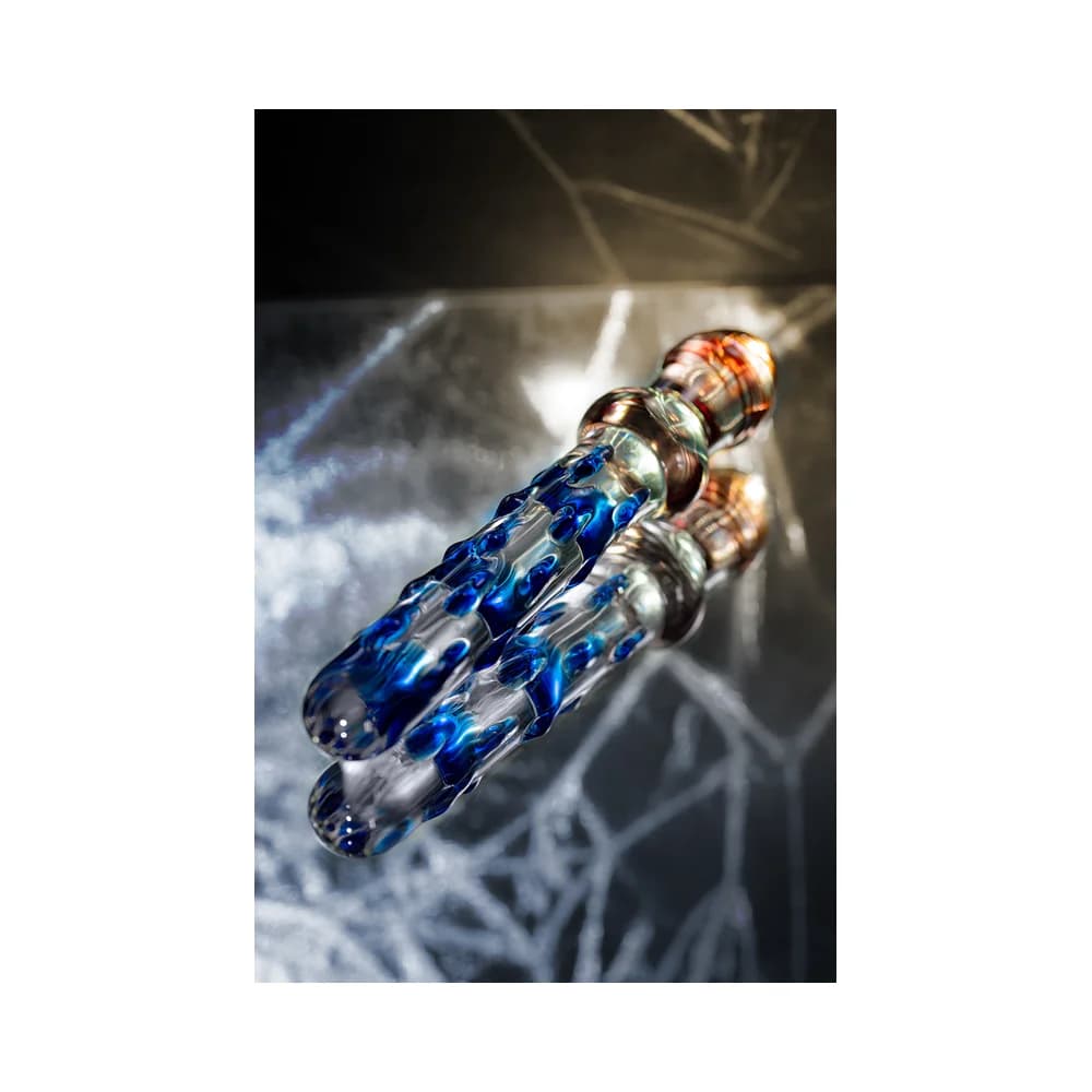 Sexus Glass Çift Taraflı Cam Dildo Şeffaf 20 cm thumbnail 9