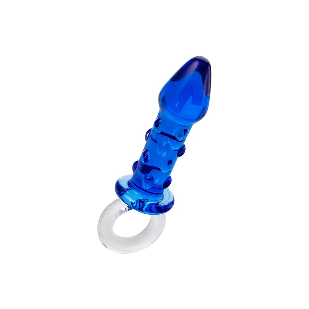 Sexus Glass 16 cm Mavi Cam Anal Plug - Ergonomik ve Hipoalerjenik Tasarım thumbnail 3