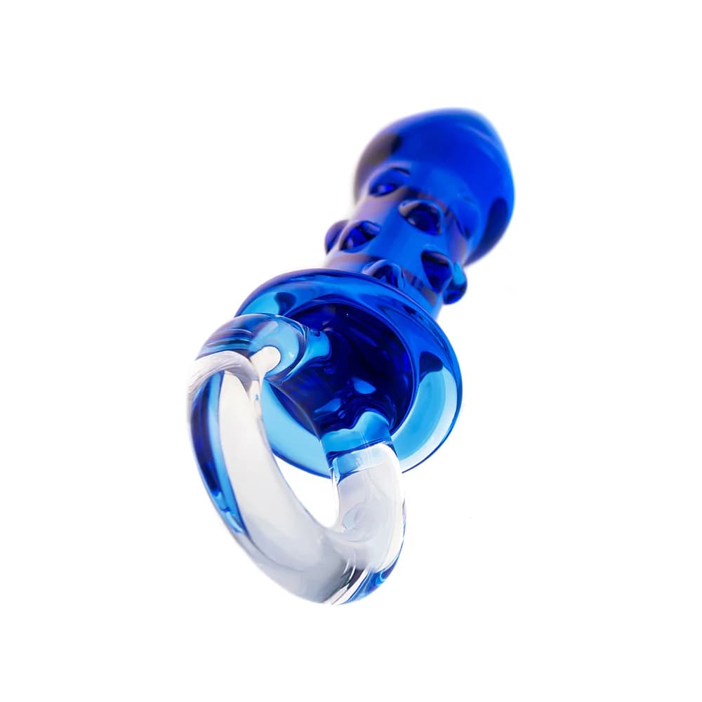 Sexus Glass 16 cm Mavi Cam Anal Plug - Ergonomik ve Hipoalerjenik Tasarım thumbnail 4