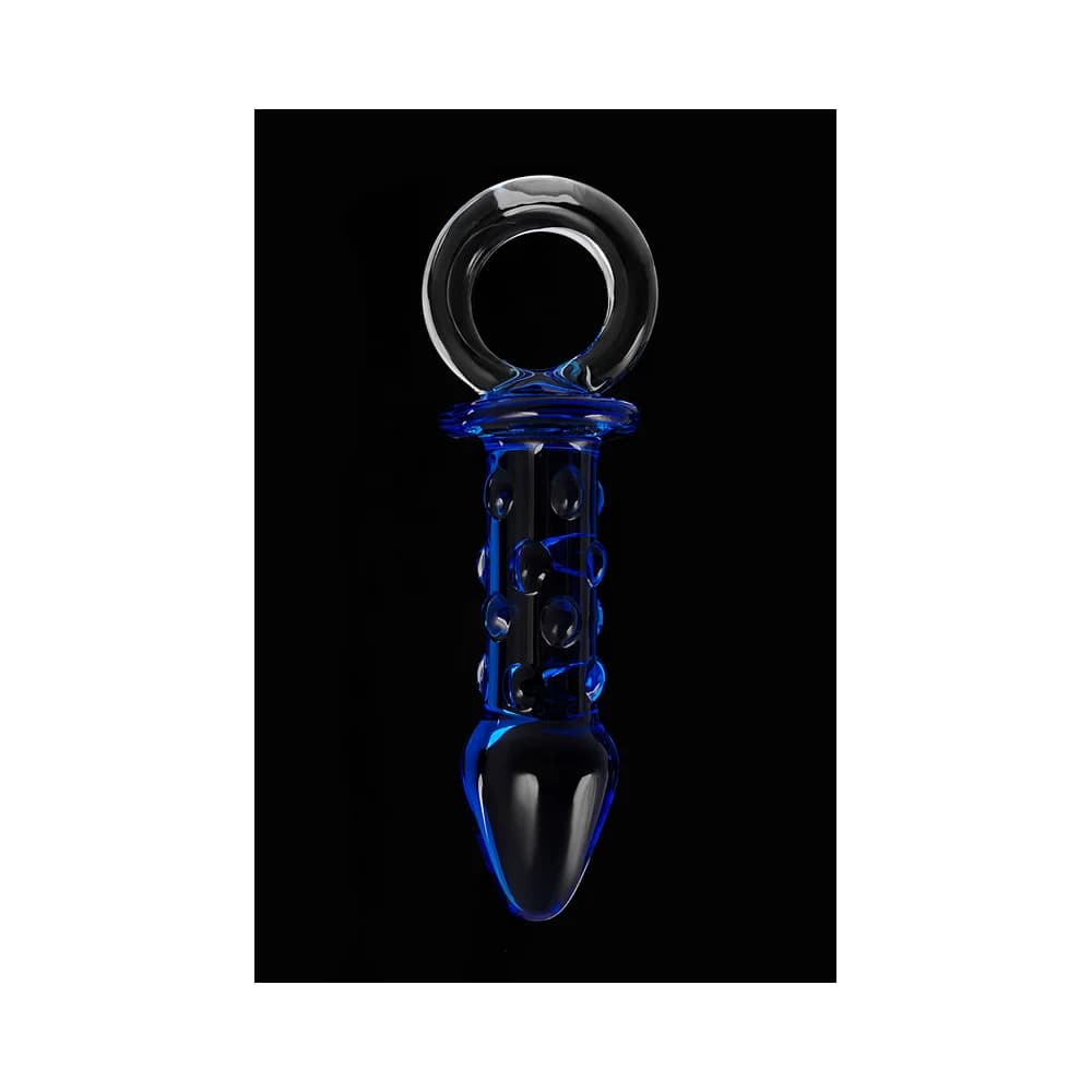 Sexus Glass 16 cm Mavi Cam Anal Plug - Ergonomik ve Hipoalerjenik Tasarım thumbnail 10