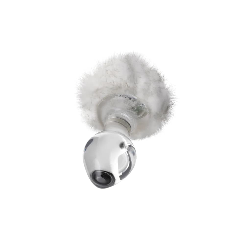 Sexus Glass Beyaz At Kuyruklu Transparan Cam Anal Plug 14 cm thumbnail 3