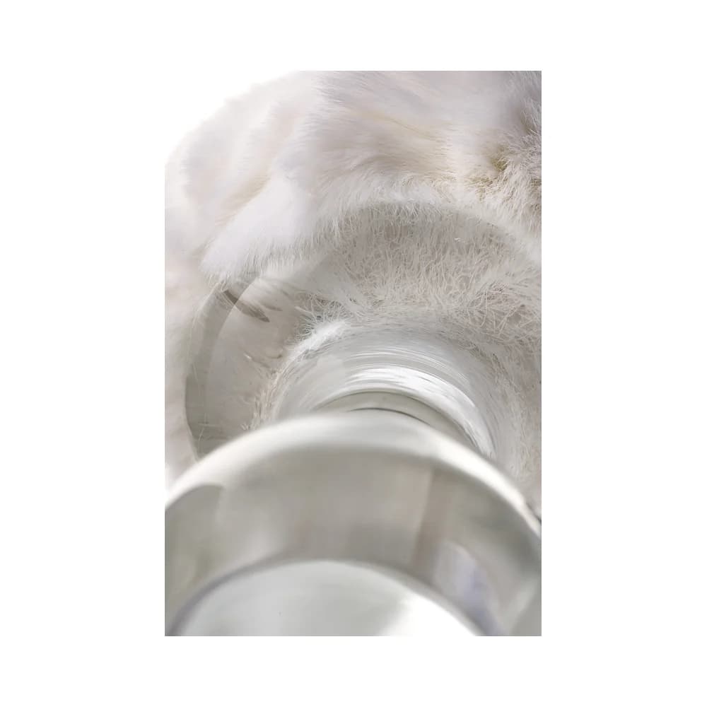Sexus Glass Beyaz At Kuyruklu Transparan Cam Anal Plug 14 cm thumbnail 4