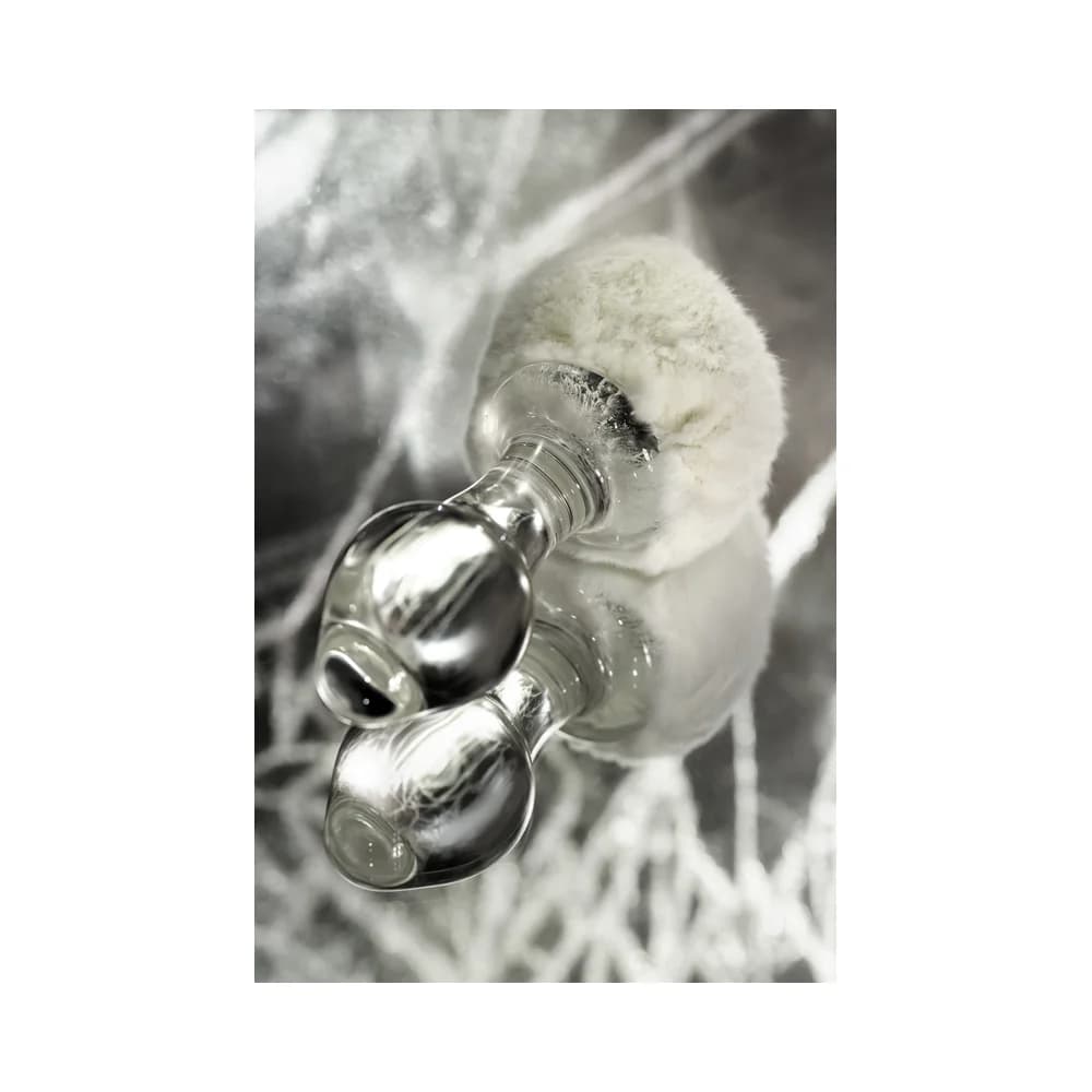Sexus Glass Beyaz At Kuyruklu Transparan Cam Anal Plug 14 cm thumbnail 6