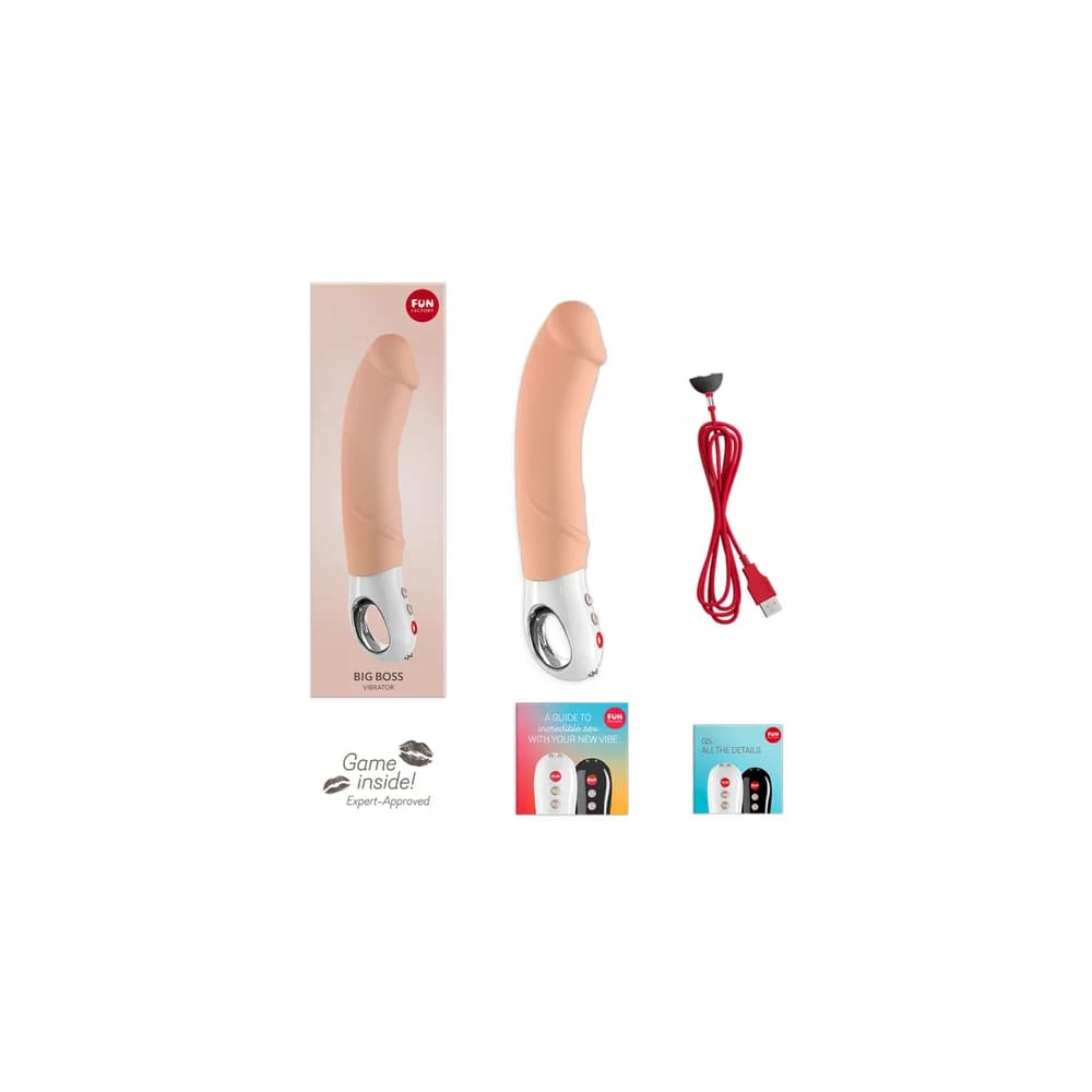 Fun Factory Big Boss XL Şarj Edilebilir Tıbbi Silikon Vibratör Ten 23 cm thumbnail 3