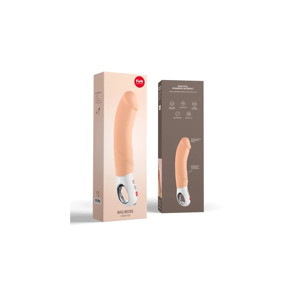 Fun Factory Big Boss XL Şarj Edilebilir Tıbbi Silikon Vibratör Ten 23 cm thumbnail 4