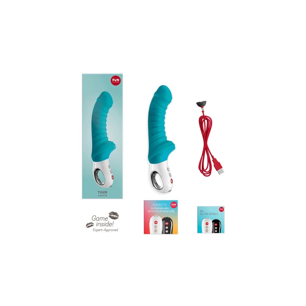 Fun Factory Tiger G5 Tıbbi Silikon 23 cm Cam Göbeği Deluxe Vibratör thumbnail 5