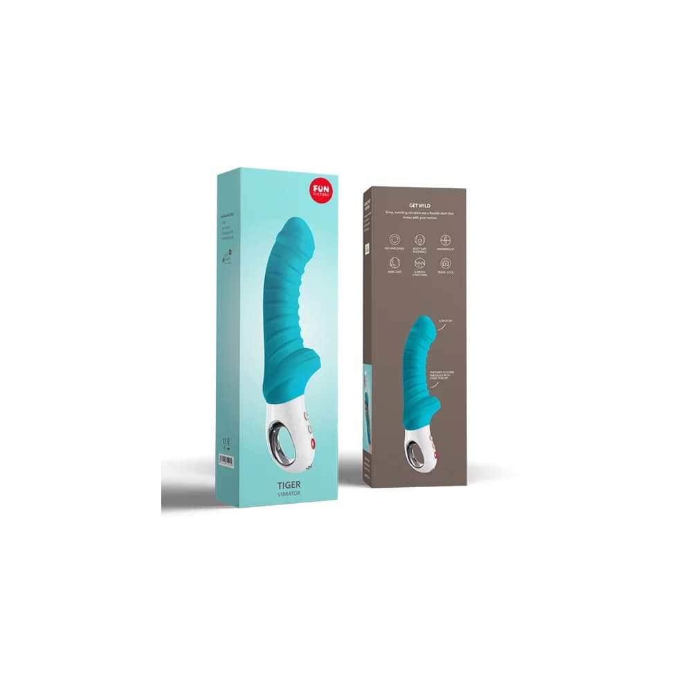 Fun Factory Tiger G5 Tıbbi Silikon 23 cm Cam Göbeği Deluxe Vibratör thumbnail 6