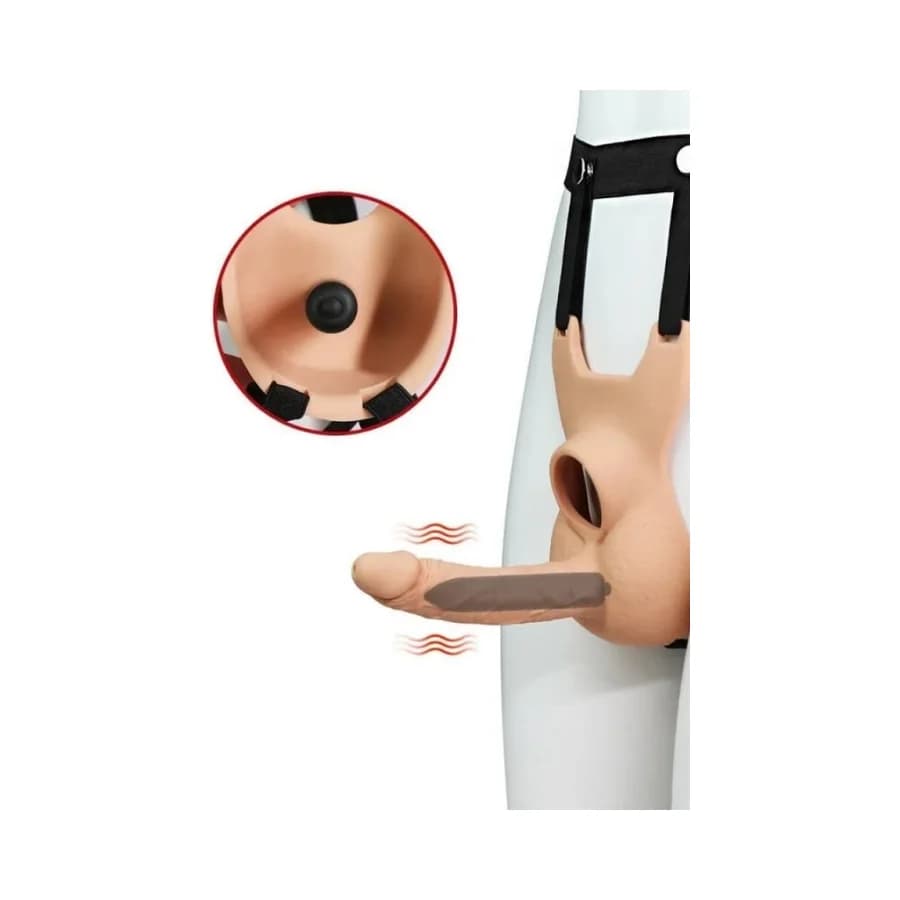 Ayarlanabilir Kemerli 15 cm Hollow Strapon Dildo - Vibratör Uyumlu thumbnail 5