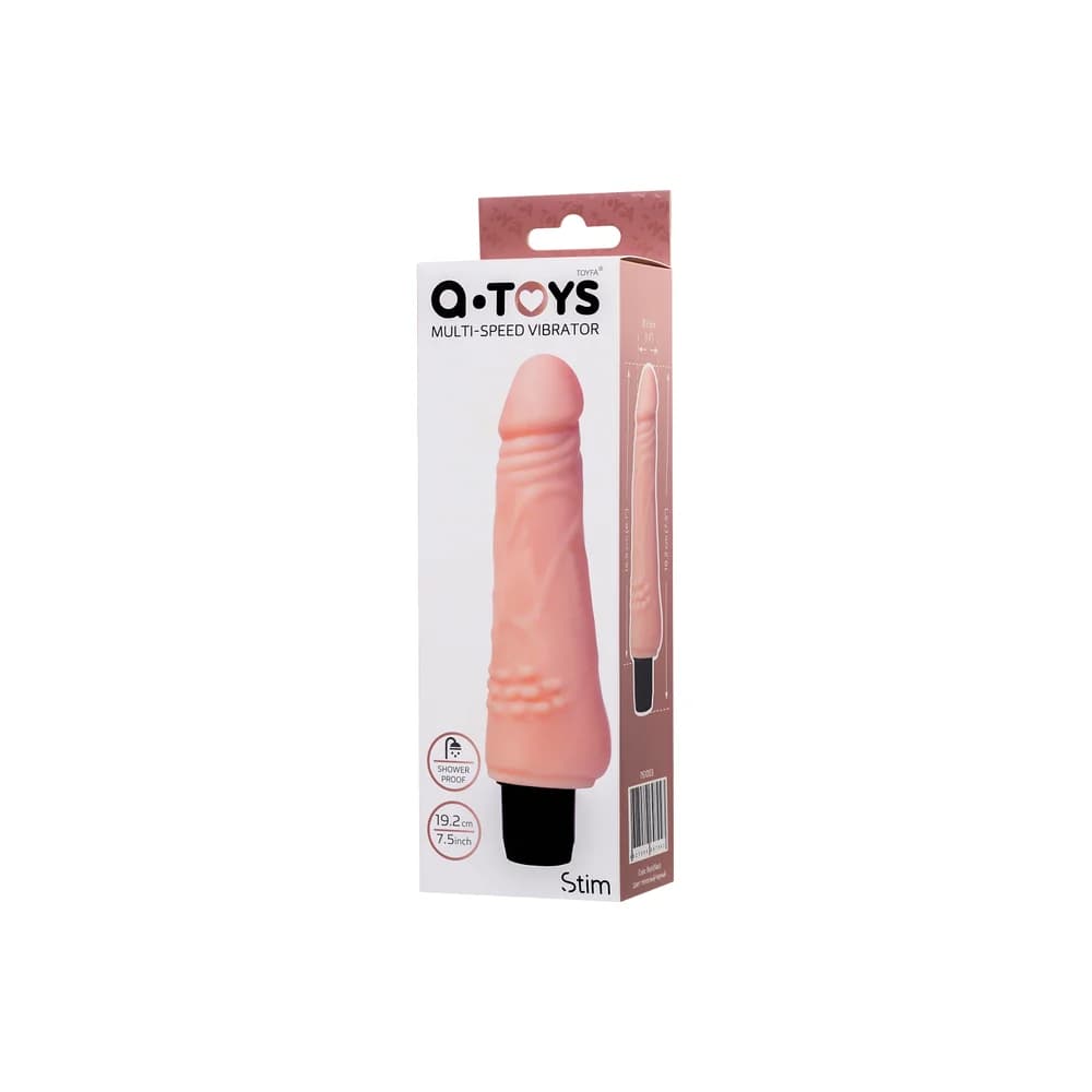 A-Toys by TOYFA Stim Realistik Vibratör, TPE, Ten Rengi, 19.2 cm thumbnail 8