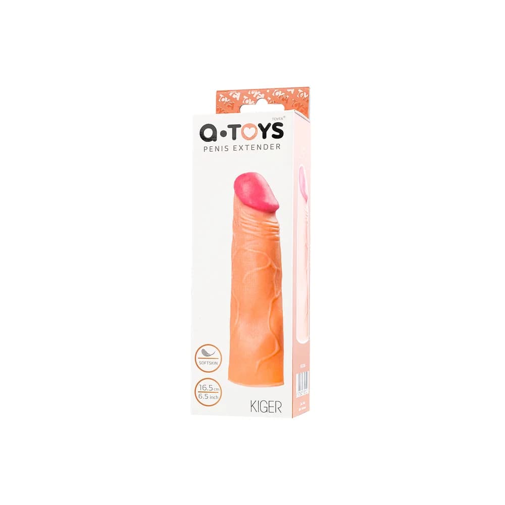 A-Toys by TOYFA SoftSkin 16,5 cm Ten Rengi Penis Kılıfı ve Uzatıcı thumbnail 4