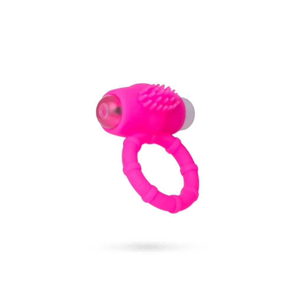 A-Toys by TOYFA Nevy Titreşimli Silikon Penis Halkası Pembe 2.5 cm thumbnail 3