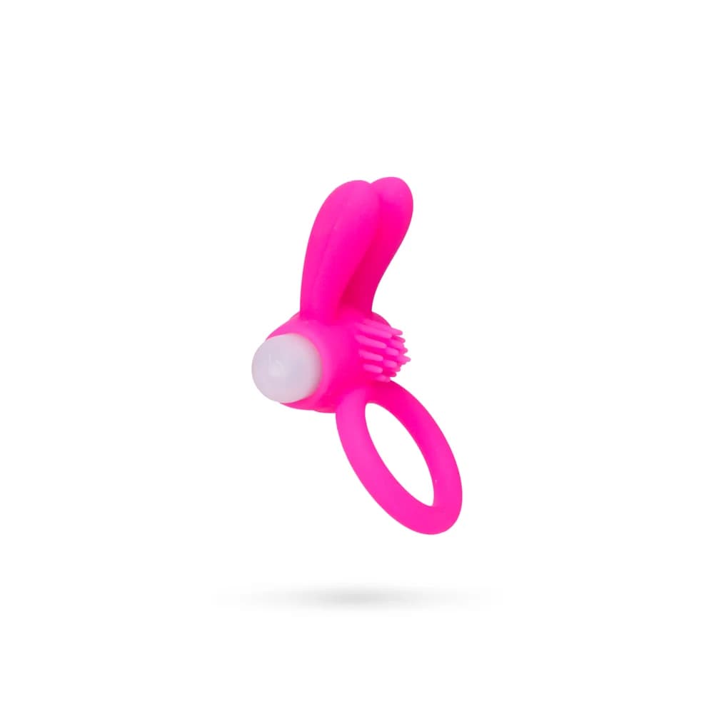 A-Toys by TOYFA Rabbi Titreşimli Pembe Silikon Penis Halkası 2.5 cm thumbnail 3