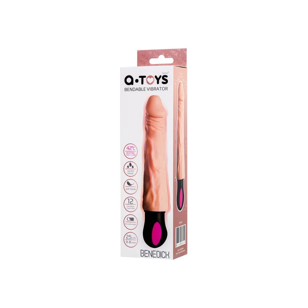 A-Toys by TOYFA 25 cm Isıtmalı Realistik Vibratör Ten Rengi TPE thumbnail 11