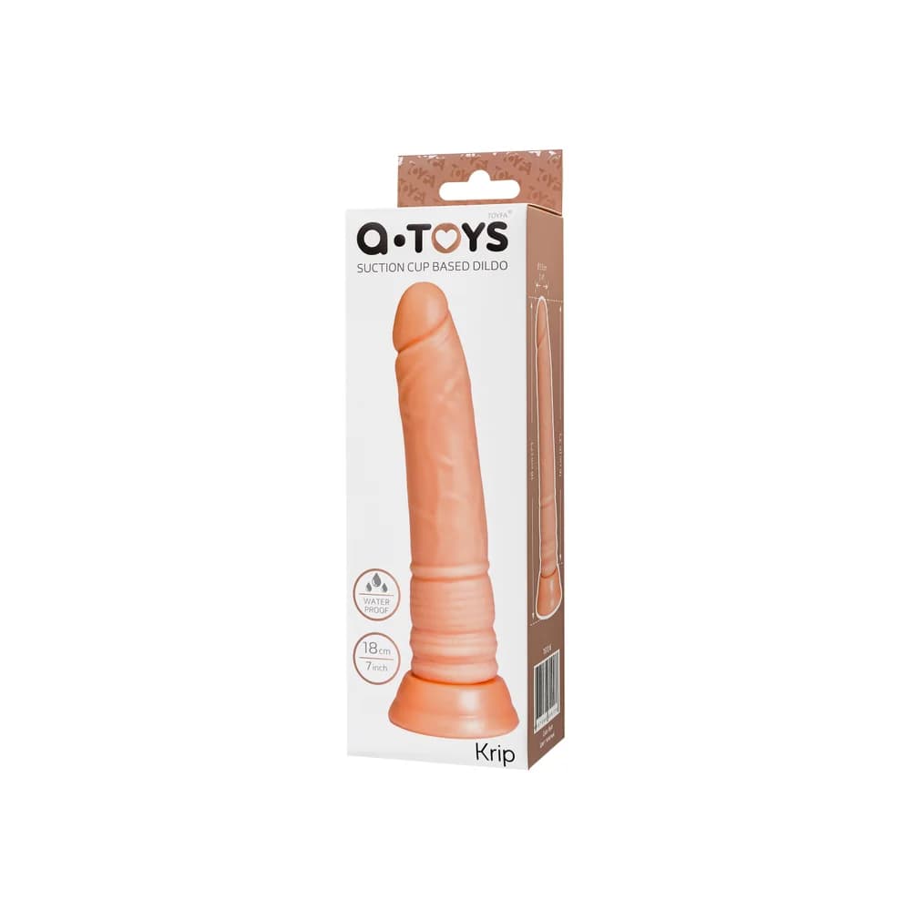 A-Toys by TOYFA Krip Gerçekçi TPE Dildo - 18 cm Ten Rengi thumbnail 7