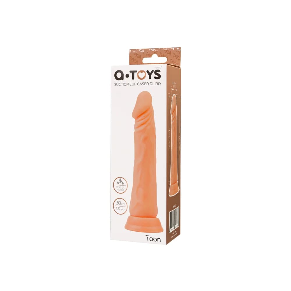A-Toys by TOYFA 20 cm Realistik Vantuzlu TPE Dildo - Ten Rengi thumbnail 7