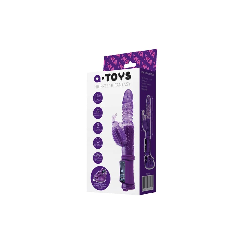 A-Toys by TOYFA High-Tech Rotasyonlu ve Klitoral Uyarıcı Mor Vibratör 23 cm thumbnail 10