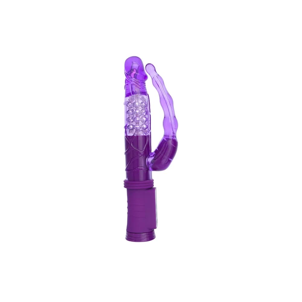 A-Toys by TOYFA Vantuzlu Çift Etkili Rotasyonlu Mor Vibratör 22 cm thumbnail 2