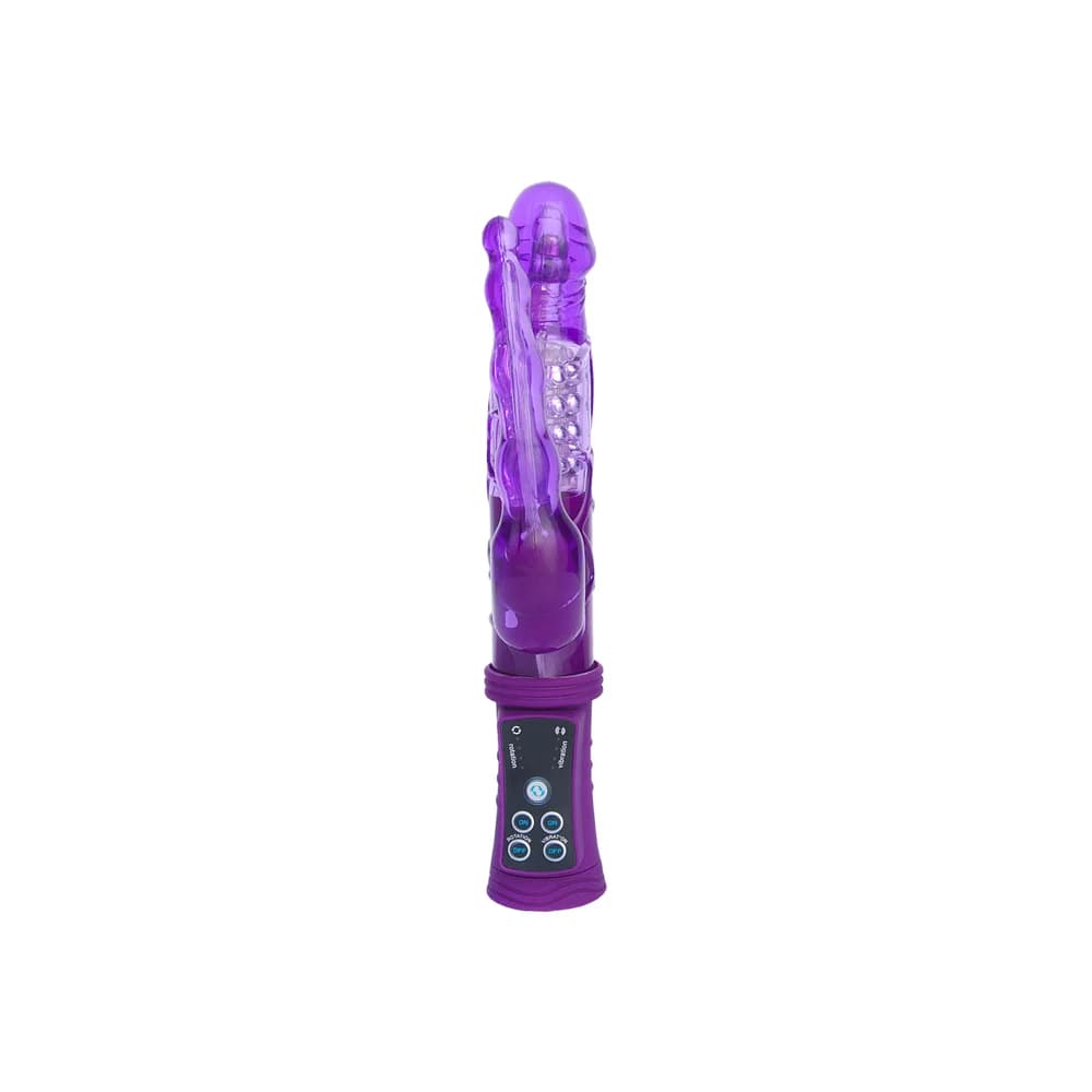 A-Toys by TOYFA Vantuzlu Çift Etkili Rotasyonlu Mor Vibratör 22 cm thumbnail 4