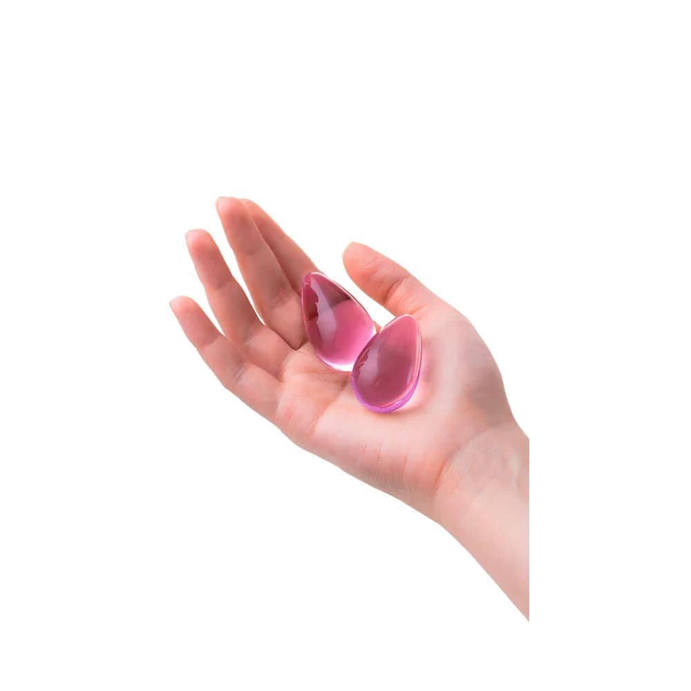 Sexus Glass Pembe Cam Vajinal Top ve Egzersiz Ağırlığı 2.7 cm thumbnail 5