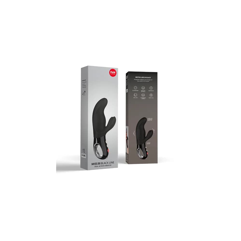 Fun Factory Miss Bi Çift Etkili Klitoral Uyarıcılı Silikon Vibratör Siyah 17 cm thumbnail 3