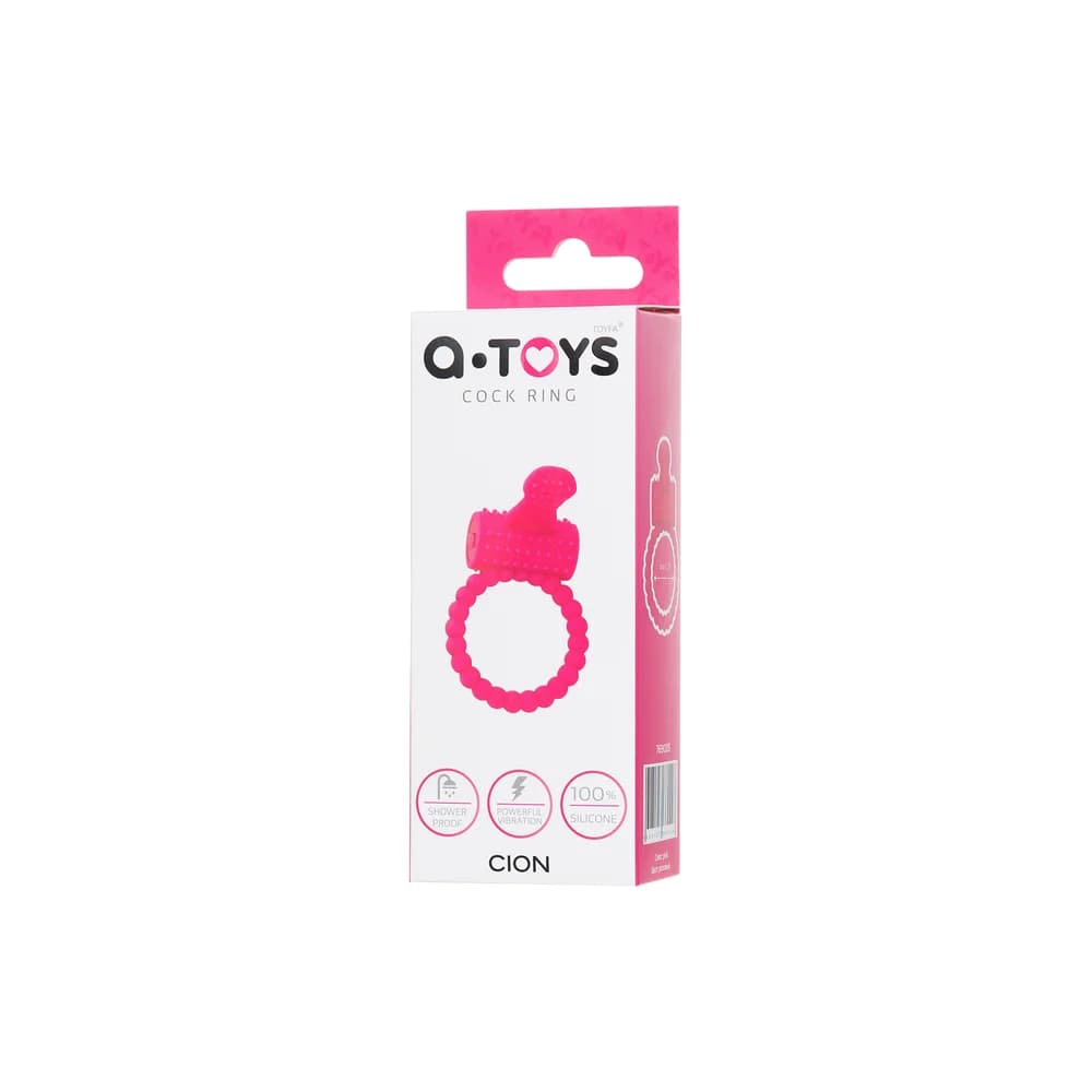 A-Toys by TOYFA Cion Silikon Titreşimli Penis Halkası - Pembe thumbnail 3