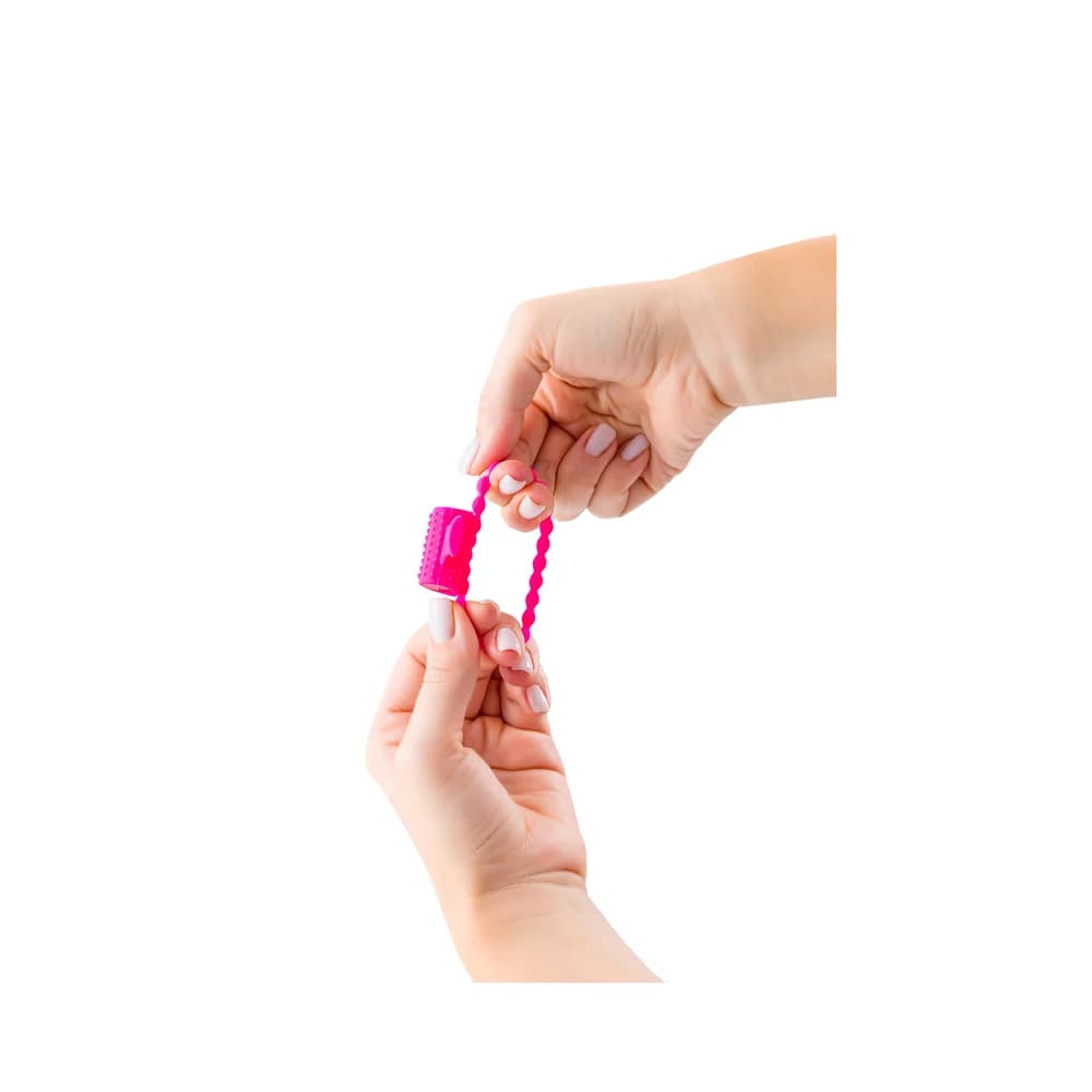 A-Toys by TOYFA Cion Silikon Titreşimli Penis Halkası - Pembe thumbnail 5