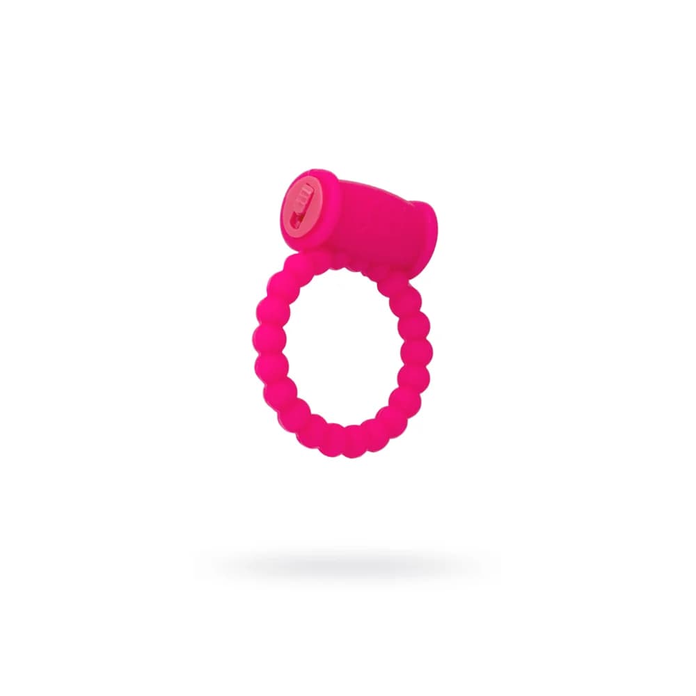 A-Toys by TOYFA Titreşimli ve Klitoral Uyarıcılı Esnek Silikon Penis Halkası Pembe 3.5 cm