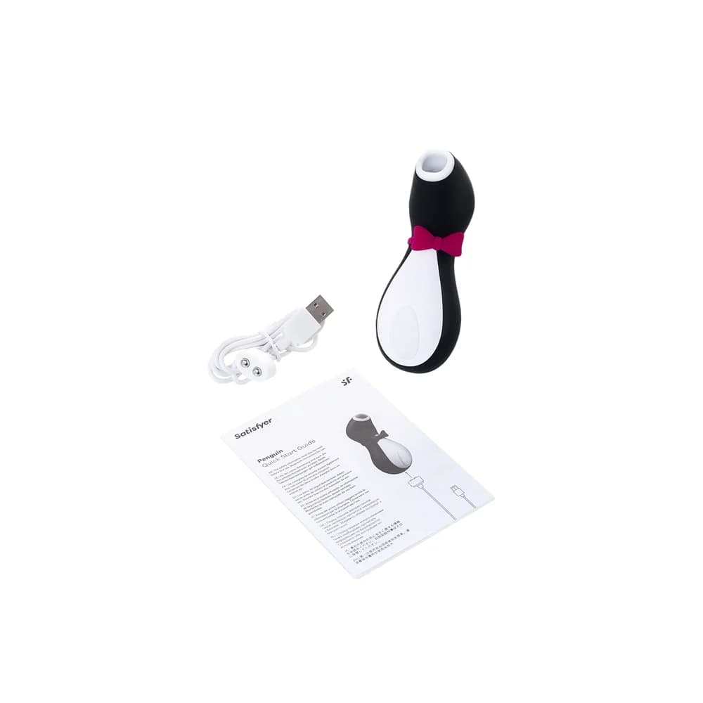 Satisfyer Penguin Vakumlu Klitoris Uyarıcı Vibratör, Siyah, 11.5 cm thumbnail 4
