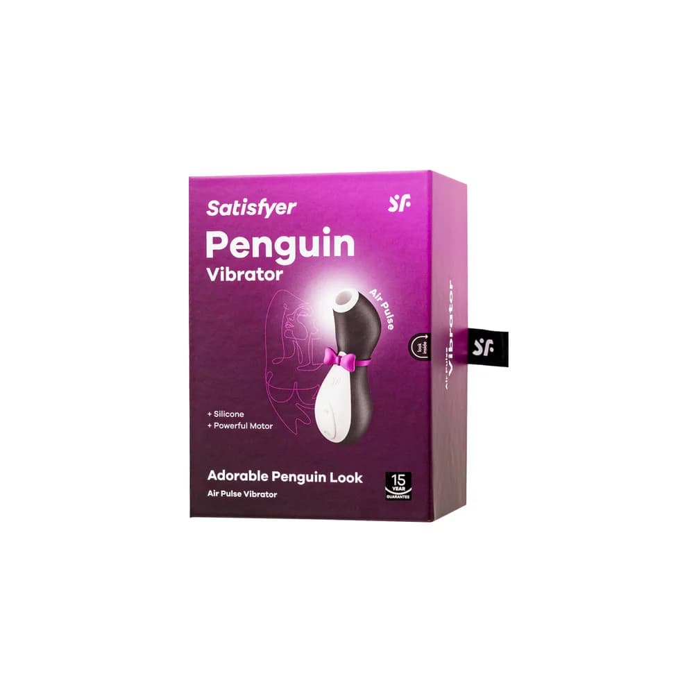 Satisfyer Penguin Vakumlu Klitoris Uyarıcı Vibratör, Siyah, 11.5 cm thumbnail 5