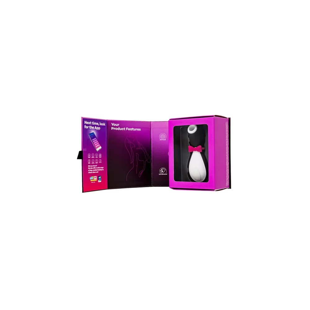 Satisfyer Penguin Vakumlu Klitoris Uyarıcı Vibratör, Siyah, 11.5 cm thumbnail 8