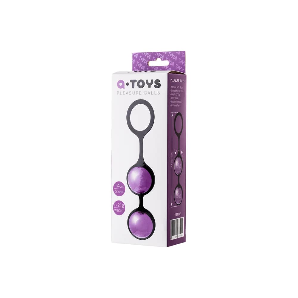 A-Toys by TOYFA Raspy Kegel Egzersiz Vajinal Topu Mor 14 cm thumbnail 3