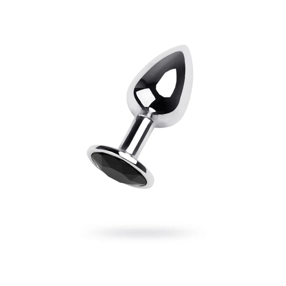 Metal by TOYFA Siyah Kristalli Gümüş Metal Anal Plug 7 cm