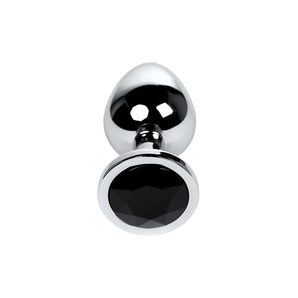 Metal by TOYFA Siyah Kristal Detaylı Paslanmaz Çelik Anal Plug 8.1 cm thumbnail 2