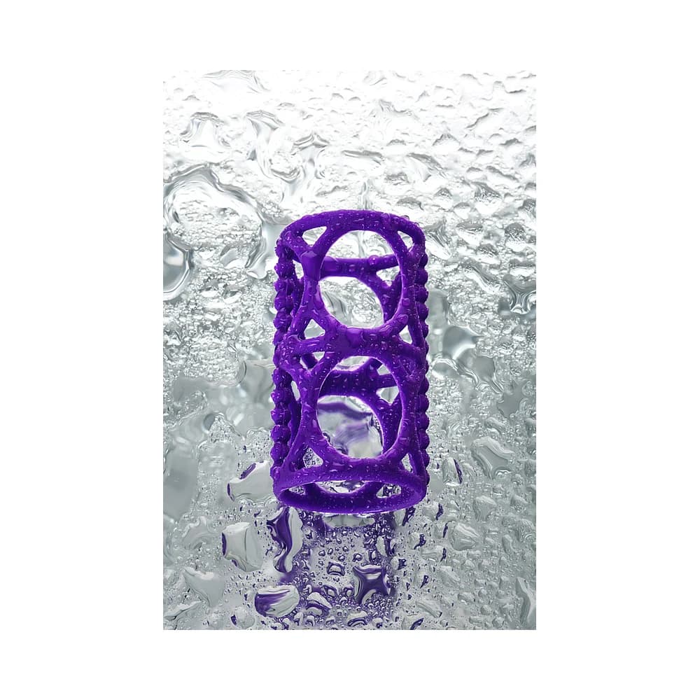 A-Toys by TOYFA Mor 7.5 cm Silikon Kabartmalı Penis Eki ve Kılıfı thumbnail 10