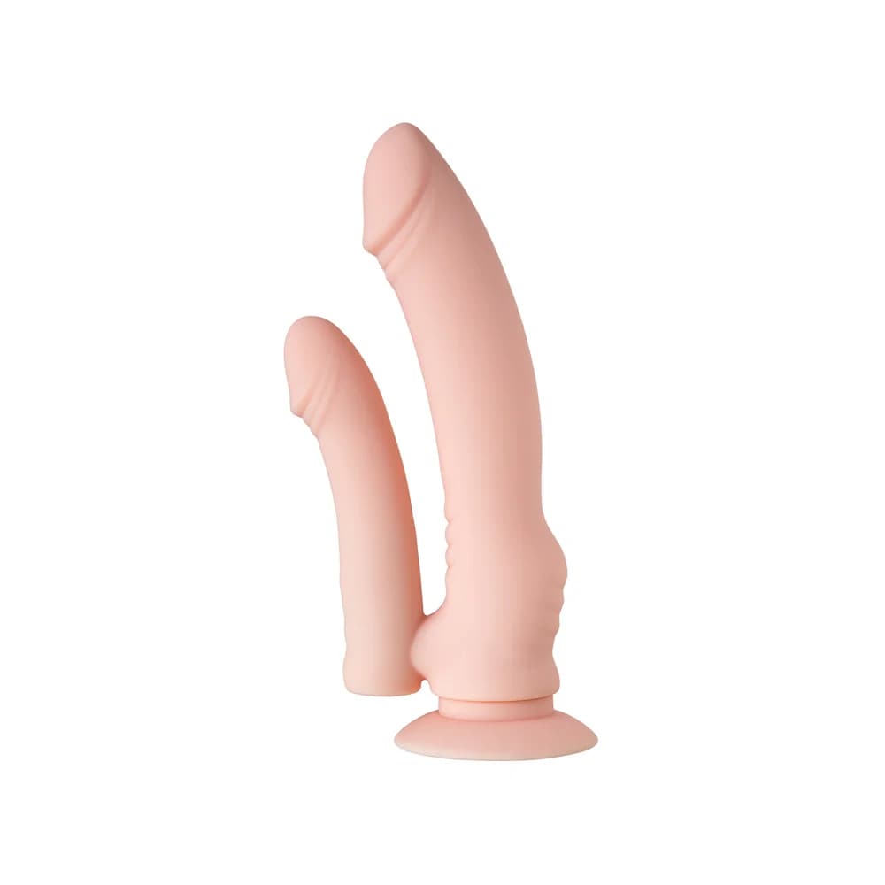 A-Toys by TOYFA Twint Çift Başlıklı Gerçekçi Silikon Yapay Penis 19,5 cm Çıplak thumbnail 3