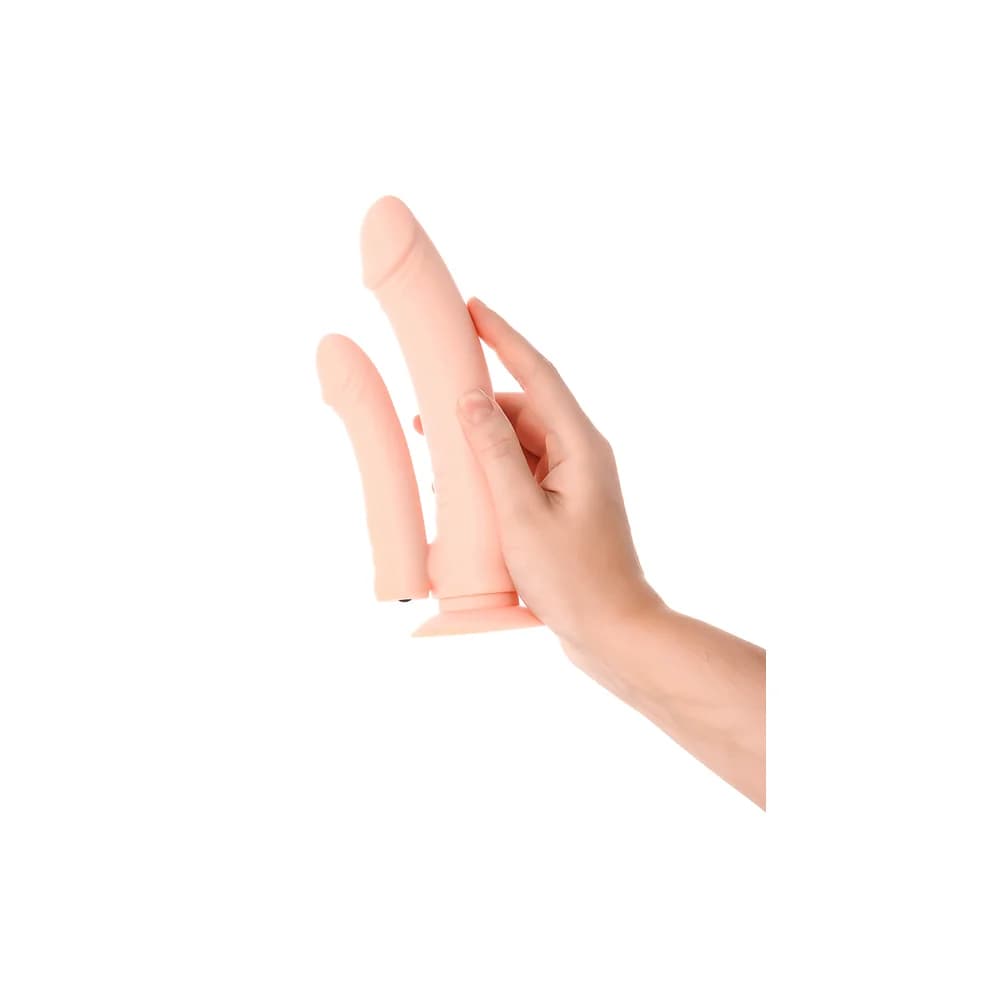 A-Toys by TOYFA Twint Çift Başlıklı Gerçekçi Silikon Yapay Penis 19,5 cm Çıplak thumbnail 9