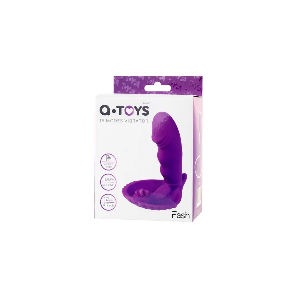 A-Toys by TOYFA Klitoral Uyarıcı Silikon Vibratör - 12 cm Mor thumbnail 9
