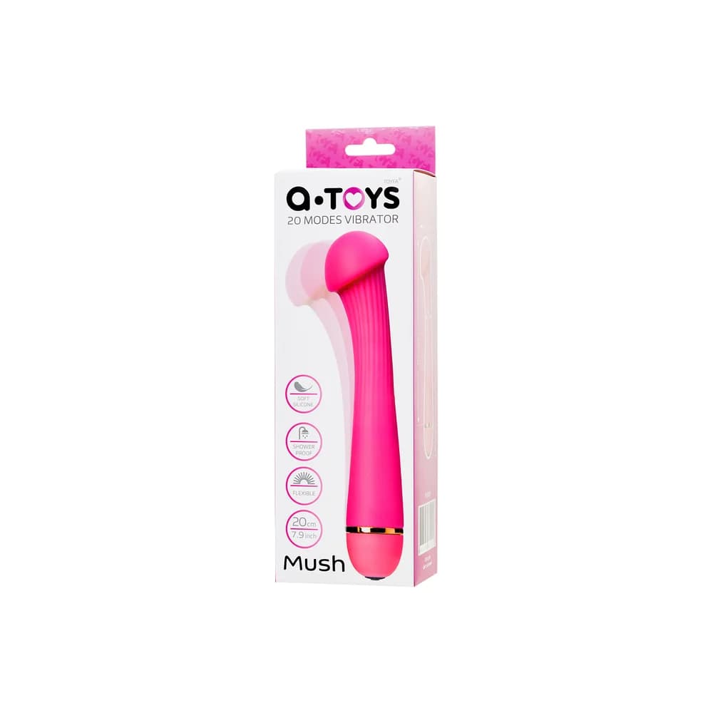 A-Toys by TOYFA Pembe 20 cm Kadifemsi Silikon G Noktası Uyarıcı 20 Modlu Vibratör thumbnail 6