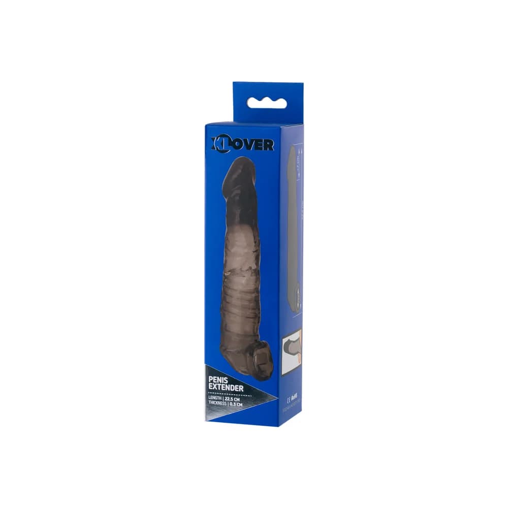 XLover by Toyfa TPE Siyah Şeffaf Boyut Arttırıcı ve Geciktirici Penis Kılıfı 22.5 cm thumbnail 6