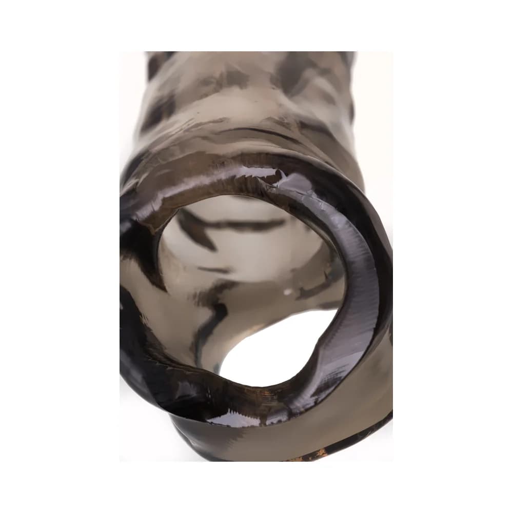 XLover by Toyfa Siyah TPE Boyut Arttırıcı ve Geciktirici Penis Kılıfı 19.5 cm thumbnail 9