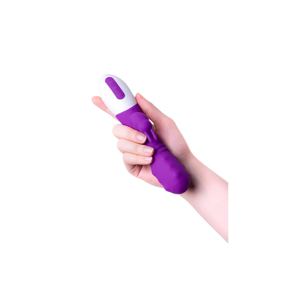 Jos Taty 12 Boncuklu Mor Silikon Klitoral Uyarıcı ve Masaj Vibratörü 21.5 cm thumbnail 9