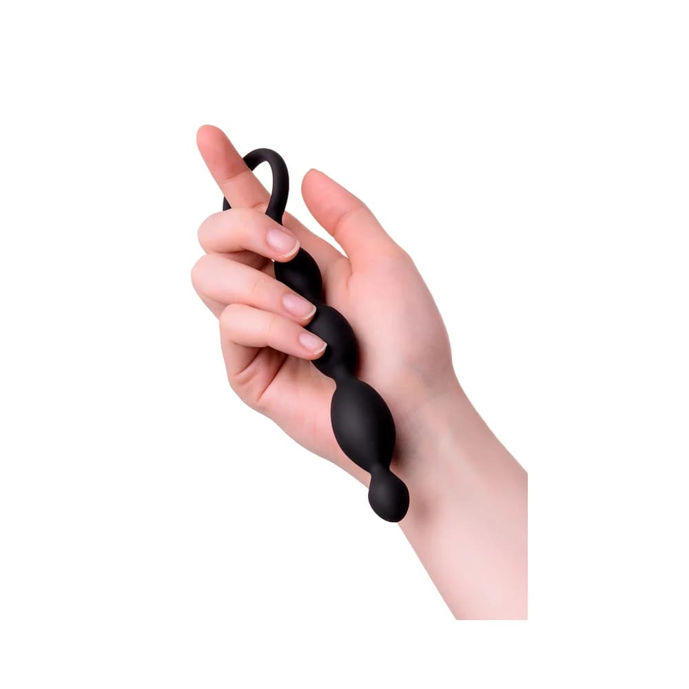A-Toys by Toyfa Siyah Silikon Anal Boncuk - 19,5 cm thumbnail 5