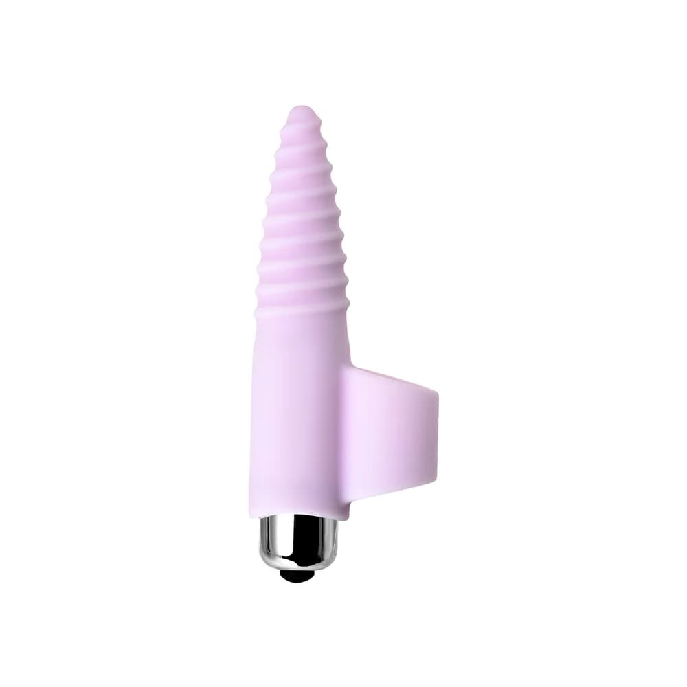Jos Nova Titreşimli Silikon Parmak Ucu Anal Plug Pembe 9 cm thumbnail 3
