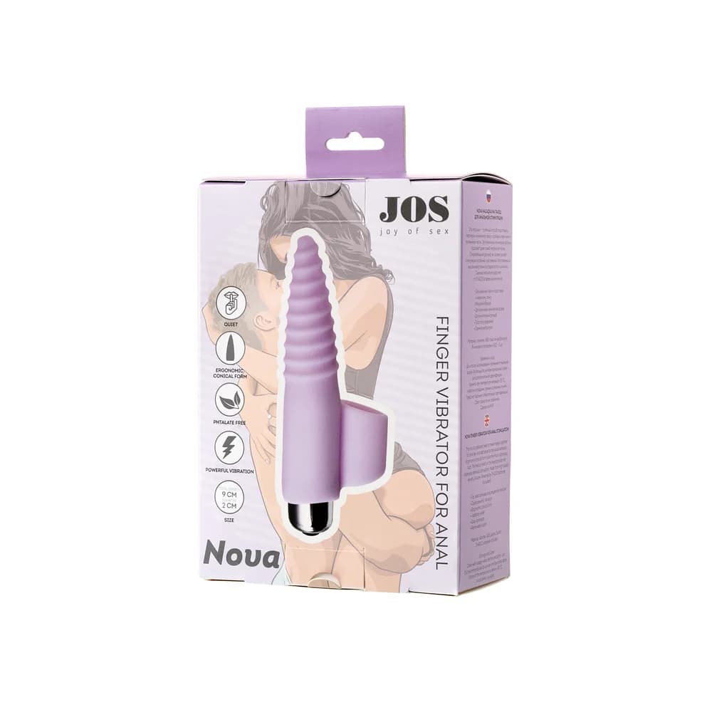 Jos Nova Titreşimli Silikon Parmak Ucu Anal Plug Pembe 9 cm thumbnail 6