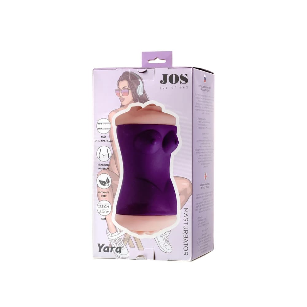 Jos Çift Taraflı Gerçekçi TPR Mastürbatör 17.5 cm Ten thumbnail 10