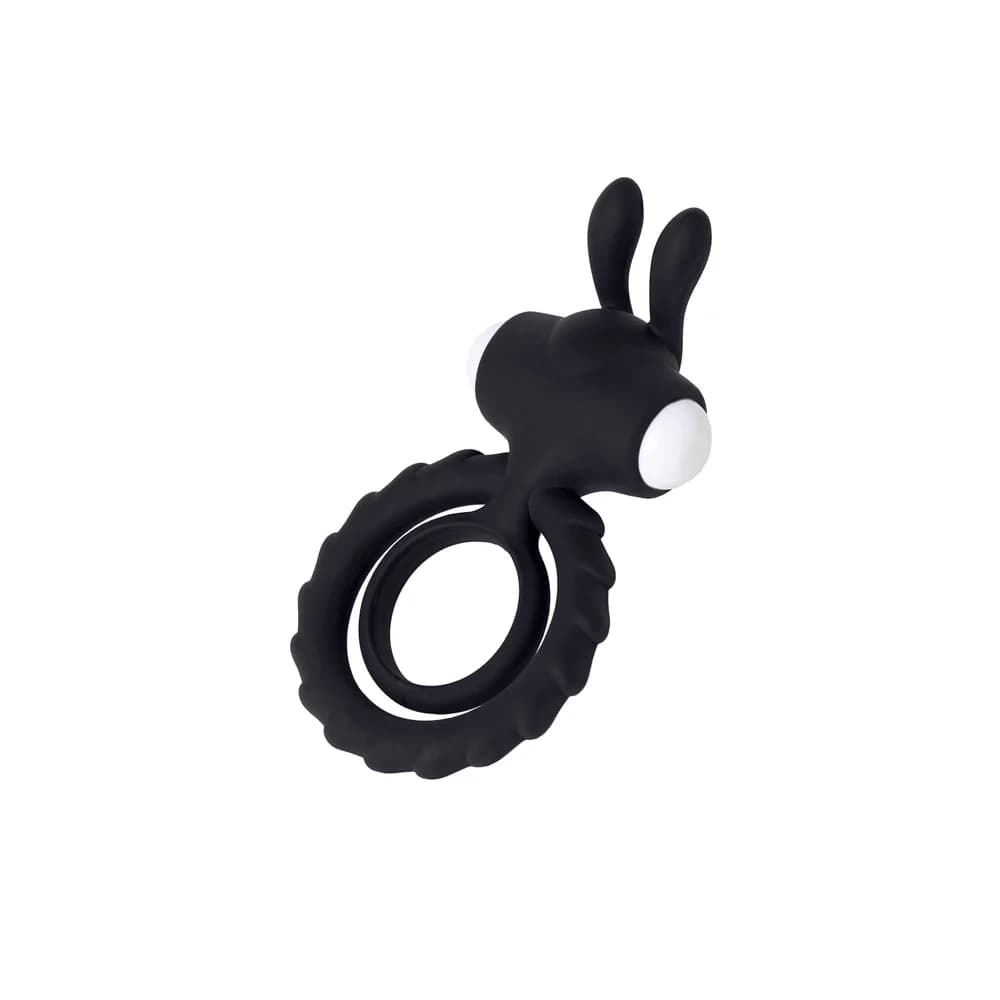 Jos Bad Bunny Titreşimli Silikon Penis Halkası - Siyah thumbnail 3